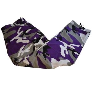 Rothco Cargo Pants Men Large Purple Camo Trousers Military Baltimore Raven's